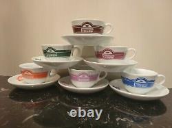 Vintage Palombini Espresso/cafee Cup & Saucer Italie Set Pour 6 -rare