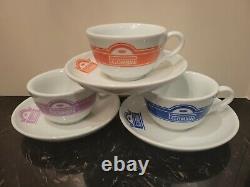 Vintage Palombini Espresso/cafee Cup & Saucer Italie Set Pour 6 -rare