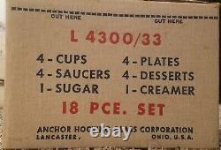 Vintage Peach Lustre 18 Pièces Service Pour 4 Heat Proof Complete Never Used