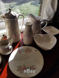 Vintage Pfaltzgraff Tea Rose Set Service Pour 8 Tasse Bol Tasse Café Thé 78pc