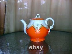 Vintage Porcelain Coffee Tea Set Button Bud Pour Six Personnes (baranovka Urss) Boîte
