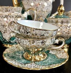Vintage Pr Bavière Demitasse / Café Set (10) Gilt Allemagne