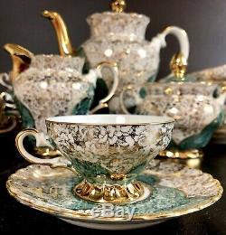 Vintage Pr Bavière Demitasse / Café Set (10) Gilt Allemagne