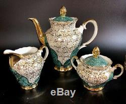 Vintage Pr Bavière Demitasse / Café Set (10) Gilt Allemagne