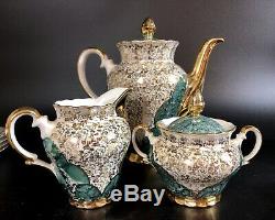 Vintage Pr Bavière Demitasse / Café Set (10) Gilt Allemagne