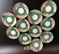 Vintage Pr Bavière Demitasse / Café Set (10) Gilt Allemagne