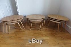 Vintage Retro MID Century Ercol Pebble Tables De Café N ° 1