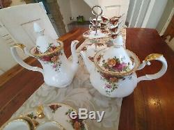 Vintage Royal Albert 1962 Old Country Roses Thé Et Café Set 38 Piece