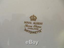 Vintage Royal Albert Antoinette Gold Coffret À Café 21 Pièces, Utilisé Dans Vgc