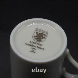 Vintage Royal Limited Golden Ivory Petit Café / Tasses À Thé Japon Set De 7