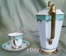 Vintage Royal Stafford England Bone China Tall Coffee Tea Pot Avec 1 Cup Et Saucer