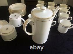 Vintage Royal Worcester Coffee Service 27 Pièces Pour 12 Personnes