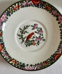 Vintage Royal Worcester 'Old Worcester Parrot' 6 x Trios de Tasses à Café et Soucoupes