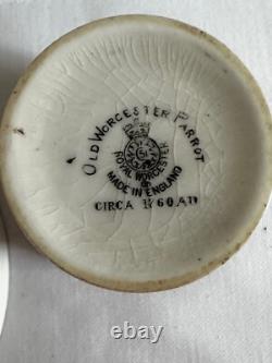 Vintage Royal Worcester 'Old Worcester Parrot' 6 x Trios de Tasses à Café et Soucoupes