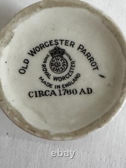 Vintage Royal Worcester 'Old Worcester Parrot' 6 x Trios de Tasses à Café et Soucoupes