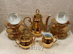 Vintage Rwk Rudolph Wachter Tea/coffee Set, Plaqué Or, Nice