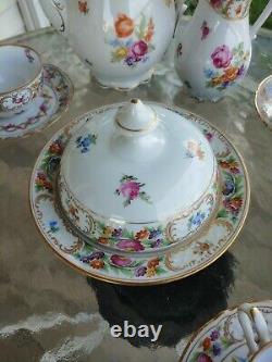 Vintage Schumann Empress Dresden 16 Pc. Thé Ou Café Set