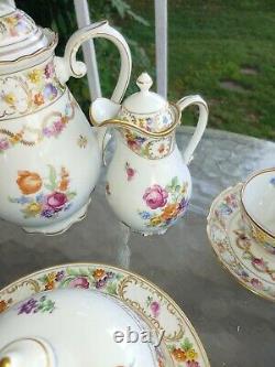 Vintage Schumann Empress Dresden 16 Pc. Thé Ou Café Set