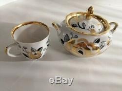 Vintage Set Café En Porcelaine Pour 4 Prs Verbilki Urss 15pcs