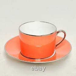 Vintage Set De 8 Legle Porcelaine D'art Limoges Coffee Cups & Saucers
