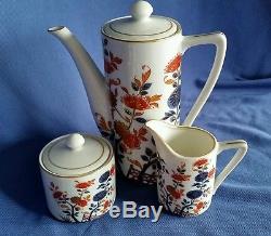 Vintage Set De Thé Japonais Coffee / Pot Bone China Porcelain Blossom 17 Piece