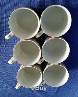 Vintage Set De Thé Japonais Coffee / Pot Bone China Porcelain Blossom 17 Piece