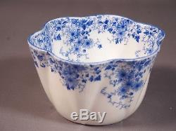 Vintage Shelley Dainty Blue Tea Set De Café Sugar Cups Blanc Blue Bone China