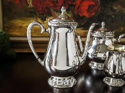 Vintage Silverplate Tea Coffee Set Set Sugar Creamer Beurre Et Plateau Communauté