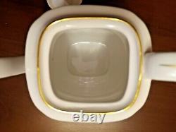 Vintage Spode Bone China White & Gold Demitasse Flat Coffee Set Vers 1970-1980