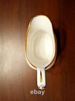 Vintage Spode Bone China White & Gold Demitasse Flat Coffee Set Vers 1970-1980