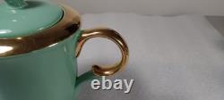 Vintage StavangerFlint Norvège. Service à thé/café vert et or. 15 pièces