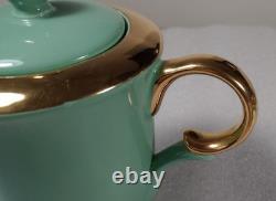 Vintage StavangerFlint Norvège. Service à thé/café vert et or. 15 pièces