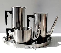Vintage Stelton 4pc Arne Jacobsen Coffee & Tea Ensemble Danois Moderne MID Century