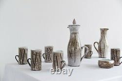 Vintage Studio Pottery Coffee Set Par Mask Pottery St Ives