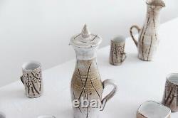 Vintage Studio Pottery Coffee Set Par Mask Pottery St Ives