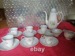 Vintage Susie Cooper Os Porcelaine Romance Bleu Tea Set