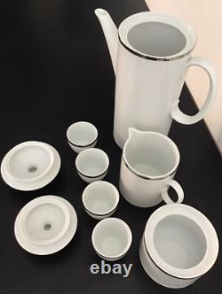 Vintage, Thomas Allemagne, Médaillon Platine, Service à café / petit déjeuner de 35 pièces pour 4 personnes