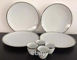 Vintage, Thomas Allemagne, Médaillon Platine, Service à café / petit déjeuner de 35 pièces pour 4 personnes