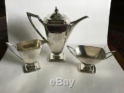 Vintage Towle Mary Chilton Sterling Demi Tea Set Café De Trois C1920s Vendu B