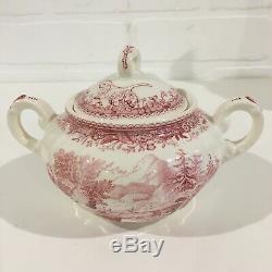 Vintage Villeroy & Boch Burgenland Saar Bordeaux Blanc Tea Set Café Pour 4