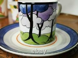 Vintage Wedgwood Clarice Cliff Edition Limitée Express Coffee Cups Set Rare