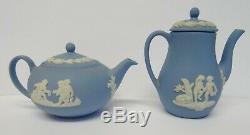 Vintage Wedgwood Miniature Jasper Ware Thé / Café Set For One
