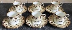 Vintage Wedgwood W1618 Modèle Classique Porcelaine Coffee Set Pour 6 Personnes