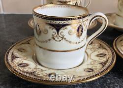 Vintage Wedgwood W1618 Modèle Classique Porcelaine Coffee Set Pour 6 Personnes