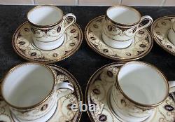 Vintage Wedgwood W1618 Modèle Classique Porcelaine Coffee Set Pour 6 Personnes