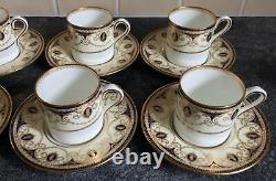 Vintage Wedgwood W1618 Modèle Classique Porcelaine Coffee Set Pour 6 Personnes