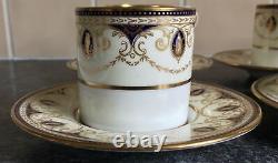 Vintage Wedgwood W1618 Modèle Classique Porcelaine Coffee Set Pour 6 Personnes