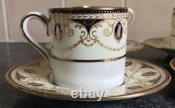 Vintage Wedgwood W1618 Modèle Classique Porcelaine Coffee Set Pour 6 Personnes