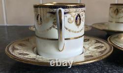 Vintage Wedgwood W1618 Modèle Classique Porcelaine Coffee Set Pour 6 Personnes