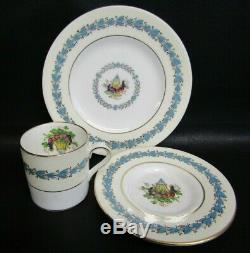 Vintage Wedgwood W3257 Appledore Peint À La Main 21 Piece Set Café 1ère Qualité